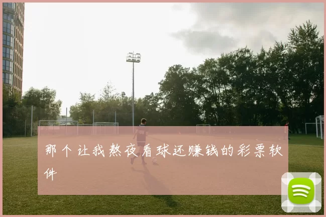 那个让我熬夜看球还赚钱的彩票软件